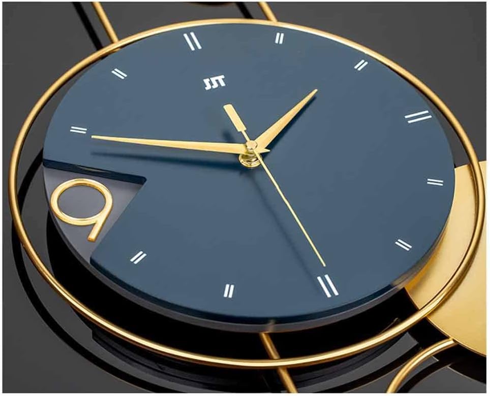 Golden Wall Clock Electronic Quartz Metal Wall Clock Aesthetic Room