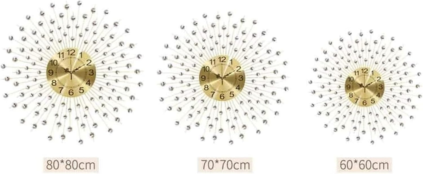 Wall Clock Silent Wall Clock, Round Wall Clock, Silver Silent Wall Clock, Large Modern Minimalist Clock for Home, Bedroom Wall Decor, Horlog