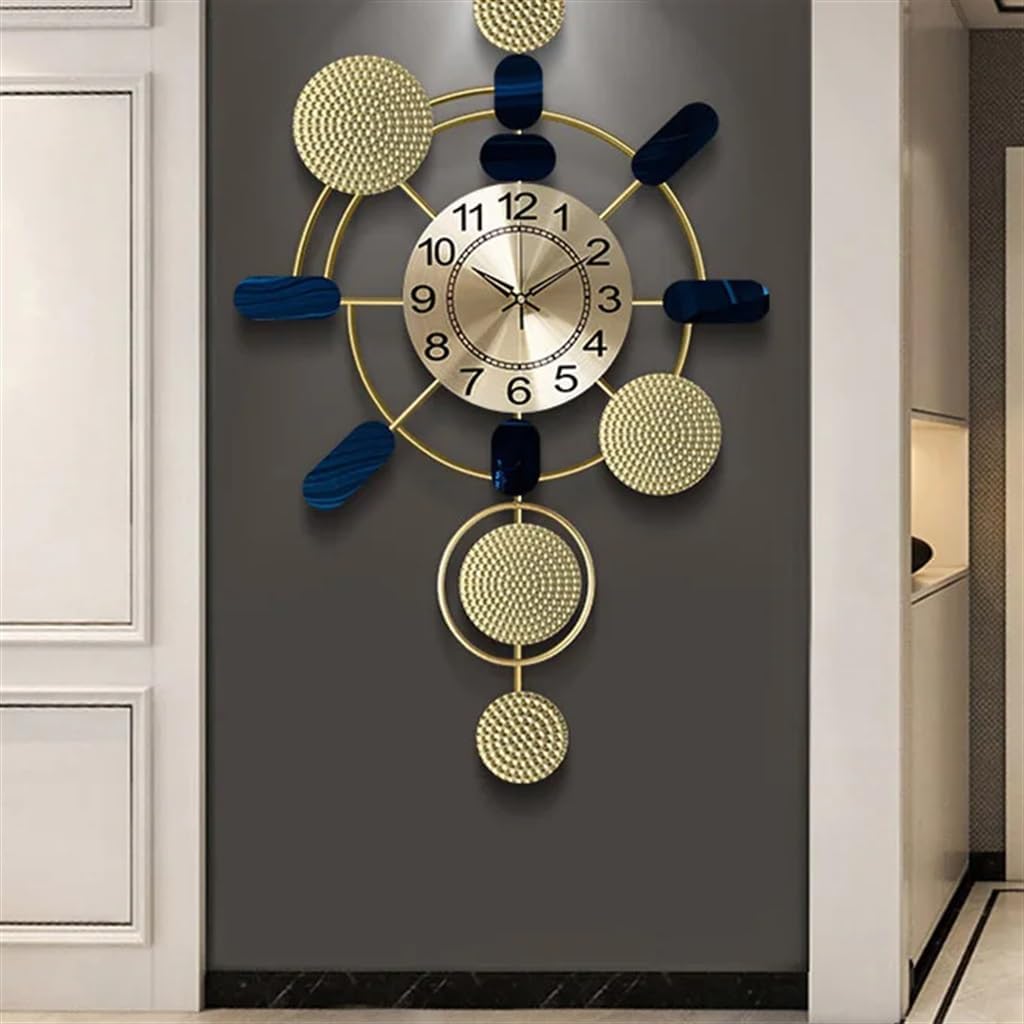 Large Metal Wall Clock Digital Hands Wall Watch Easy Watch Home Living Room Decoration