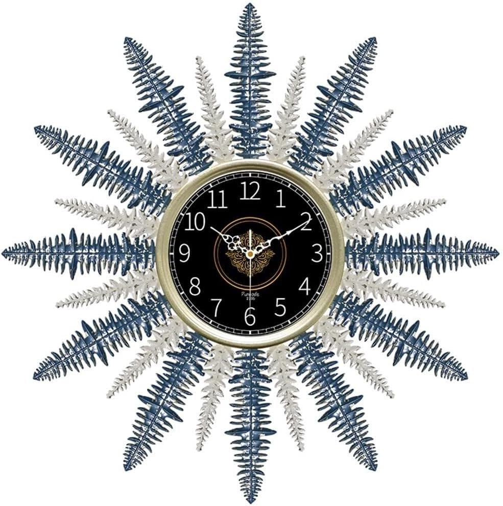 European Style Metal Wall Clock, 56cm Silent Non-Ticking Decorative Clock for Living Room & Bedroom Wall Art