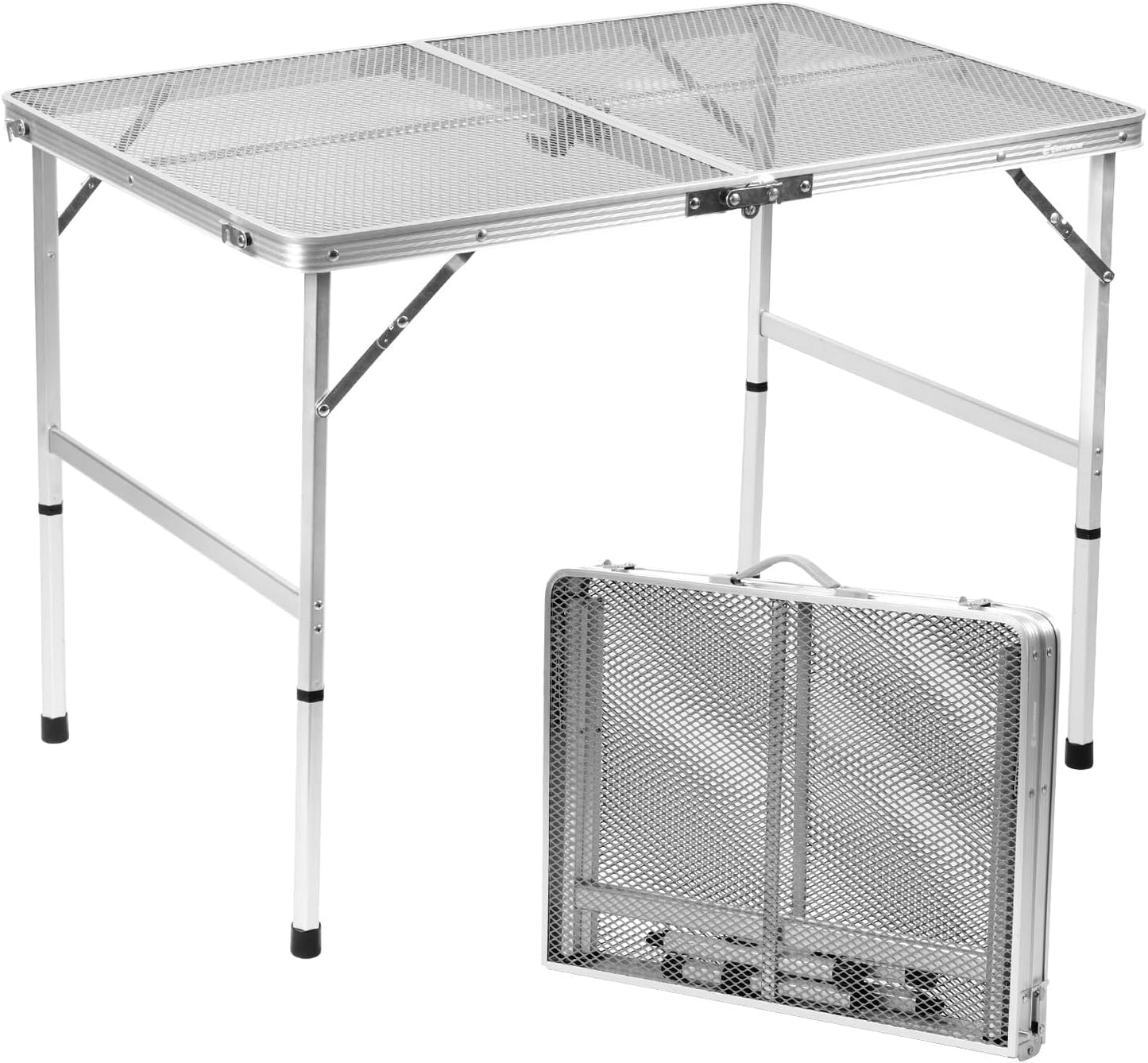 Small Folding Table, Easy for Storage, Compact and Portable Picnic Table for Grill, Outdoor Camping, Garden, Patio, Dining, BBQ, Party, Market, 2Ft (Small, Black), 23.6" L x 15.8" W