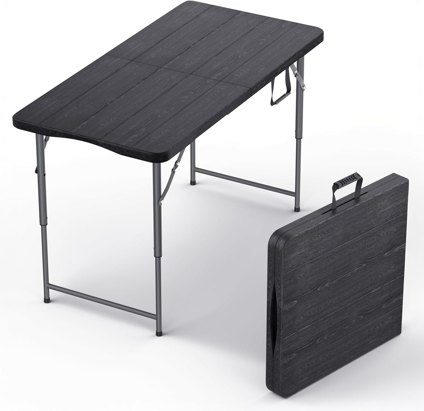 6 Feet Foldable Table with Built in Handle & Steel Legs | Heavy Duty Portable | Perfect for Party, Dining, Wedding, Events, Picnic Indoor, Outdoor, Camping, Utility, Folding