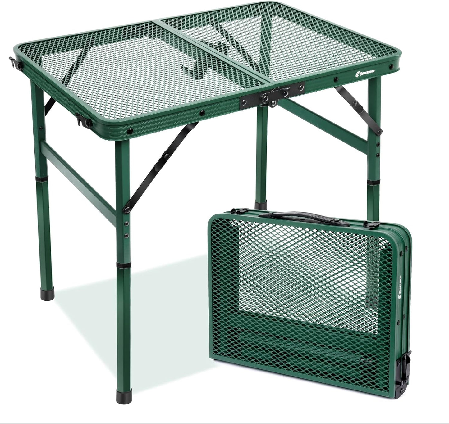 Small Folding Table, Easy for Storage, Compact and Portable Picnic Table for Grill, Outdoor Camping, Garden, Patio, Dining, BBQ, Party, Market, 2Ft (Small, Black), 23.6" L x 15.8" W