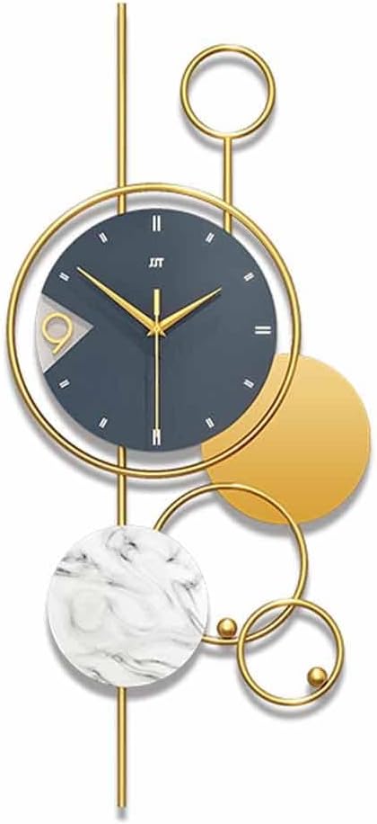 Golden Wall Clock Electronic Quartz Metal Wall Clock Aesthetic Room