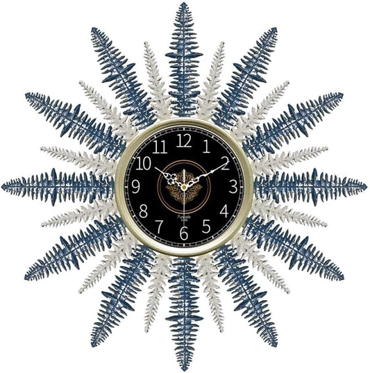 European Style Metal Wall Clock, 56cm Silent Non-Ticking Decorative Clock for Living Room & Bedroom Wall Art